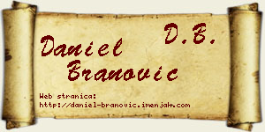 Daniel Branović vizit kartica